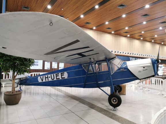 Miss Flinders VH-UEE on display at Launceston Airport - February 2021